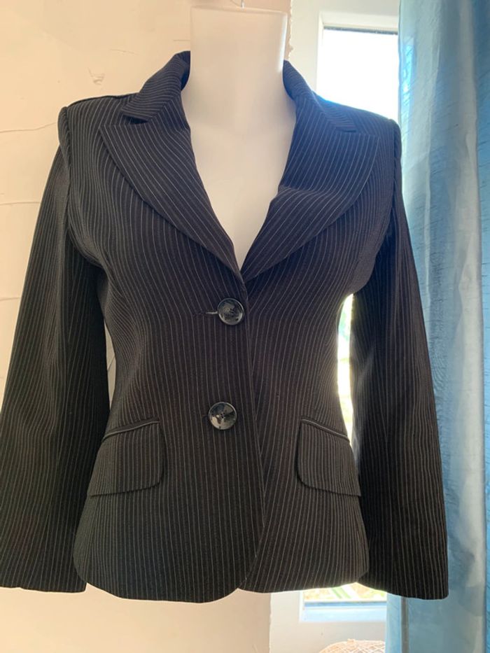 Blazer 1. 2 3 taille 38 noir fine rayure