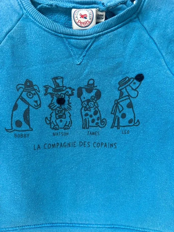 Sweat La compagnie des petits bleu 24 mois - photo numéro 3