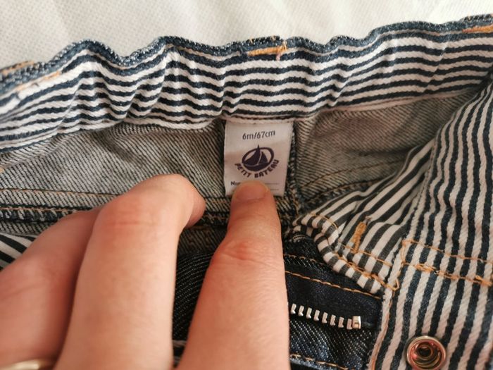 Jean bleu brut petit bateau 6mois - photo numéro 3
