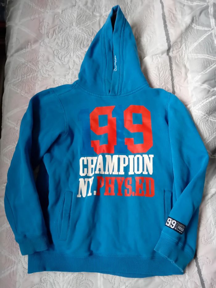 Sweat à capuche champion bleu garçon 12 ans champion - photo numéro 6