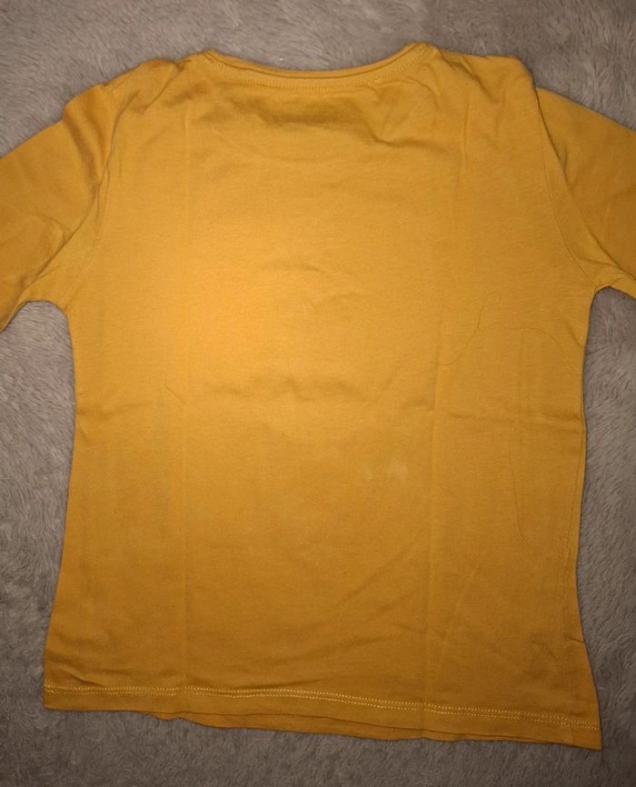 T shirt manche longue jaune moutarde kiabi 10 ans - photo numéro 8