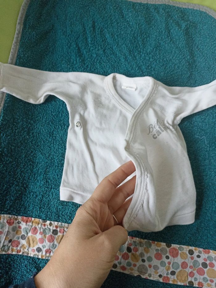 Brassière/ tshrt manches longues 1 mois Mixte - photo numéro 2