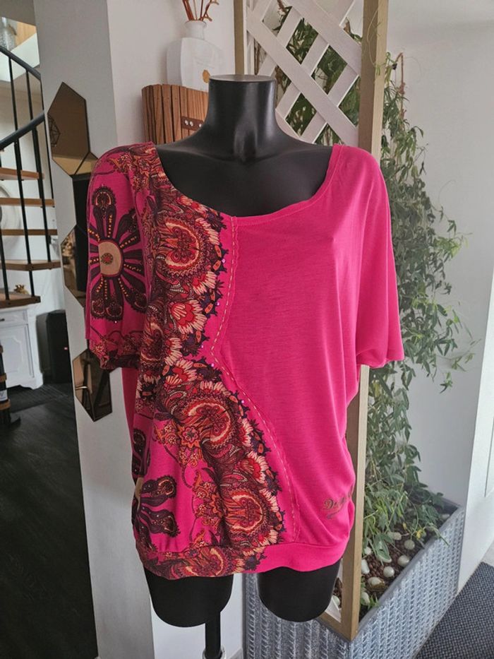 Desigual blouse Fushia taille S - photo numéro 2