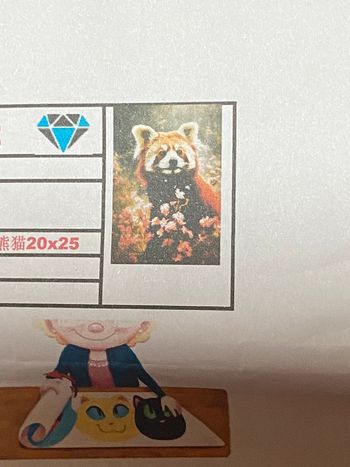 Diamond painting panda roux