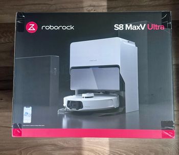 Roborock S8 MaxV Ultra Aspirateur robot avec fonction balayage, blanc