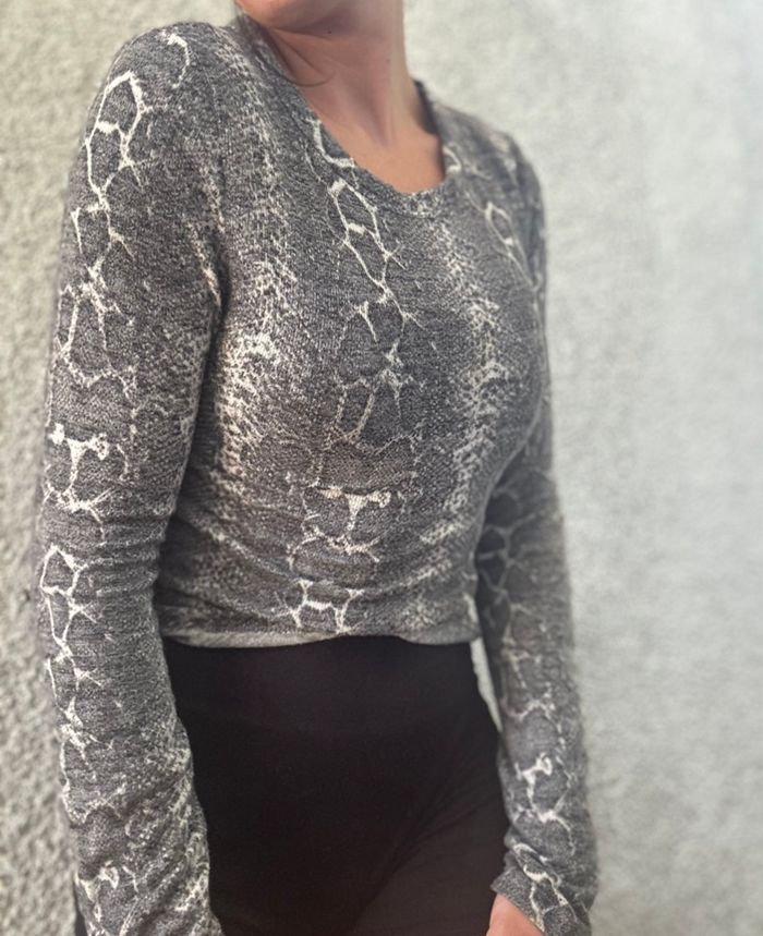 Haut manche longue python Zara - photo numéro 3