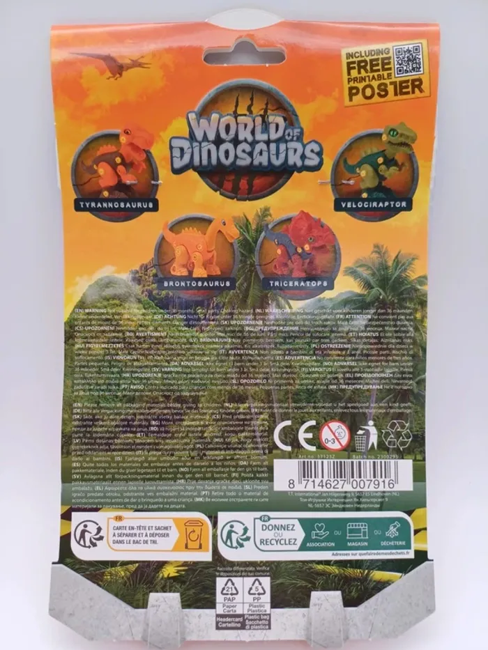 Lot de 4 Kits Dinosaures à Monter – World of Dinosaurs – Neuf - photo numéro 9