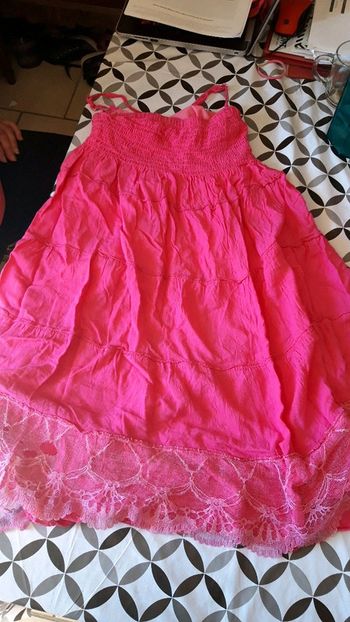 Robe longue 8 ans rose