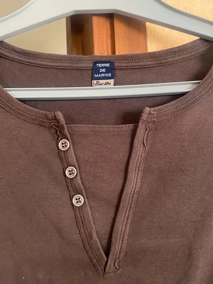Tee-shirt femme manches longues Terre de Marins – Taille 38 – Élégant & confortable 👚 - photo numéro 3