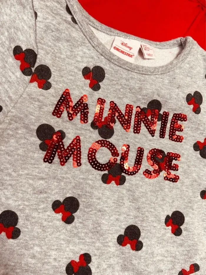 Taille 3 ans tenue 2 pièces fille Disney H&M gris et rouge * Minnie * 🩷 - photo numéro 3