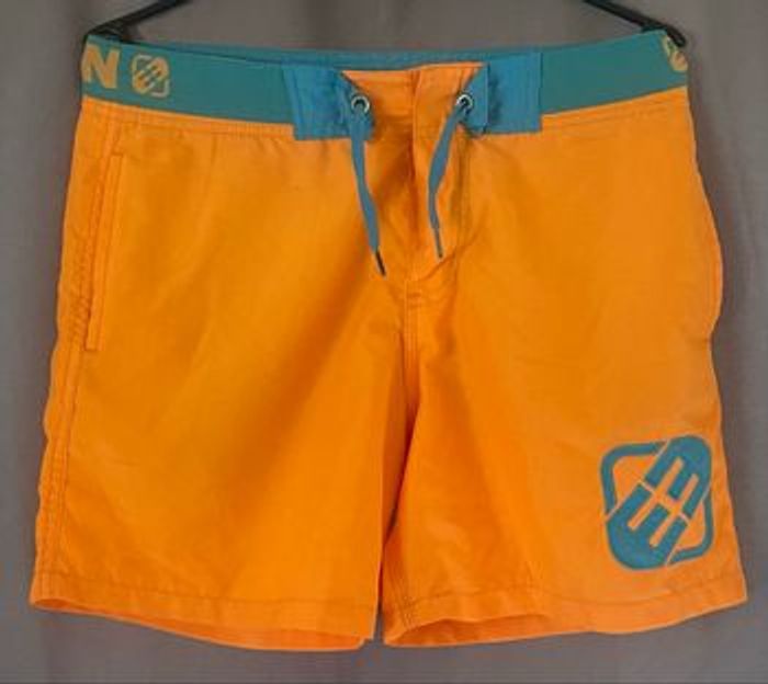 Short de bain »Freegun »orange et bleu turquoise
