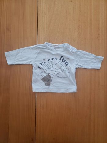 Haut manches longues fun 1 mois