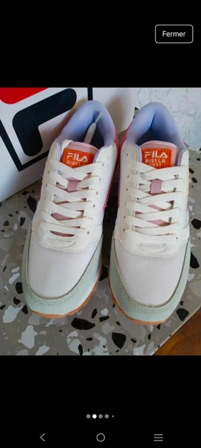 🚨à saisir 🚨 baskets jamais portées de marque Fila en cuir femme pointure 38 - photo numéro 2