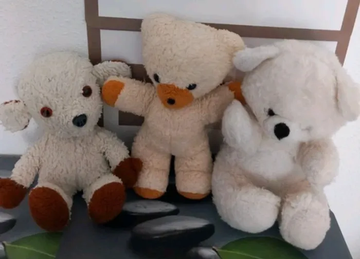Lot de 3 peluches nounours vintage des années 80