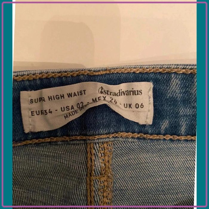 🌟🌟jeans stradivarius super high daisy taille 34 🌟🌟 - photo numéro 3