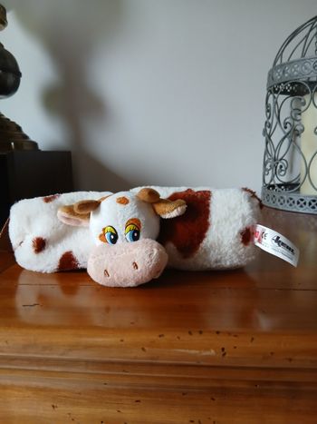 Trousse-peluche zippée "Petite Vache "