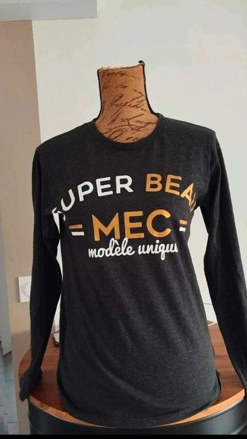 Tee  shirt  gris  manches  longues  taille s  super beau  mec