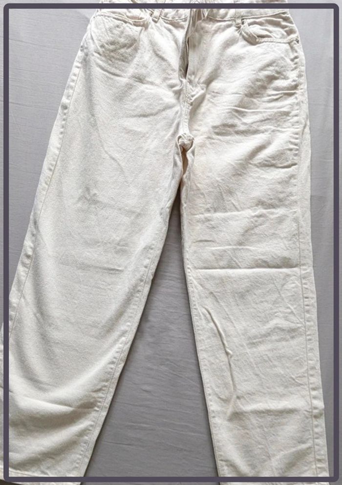Jean Camaïeu taille 38 femme beige clair - photo numéro 2