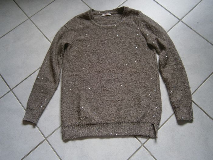 Pull ML marron brillant CAMAIEU Taille M - photo numéro 2