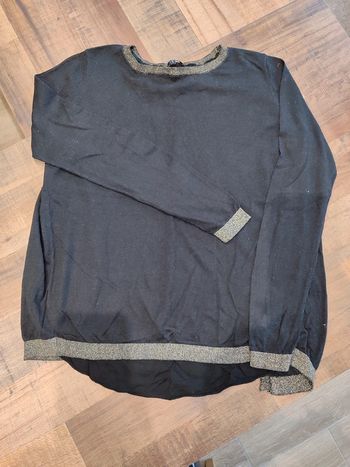 Pull noir et doré Tex L