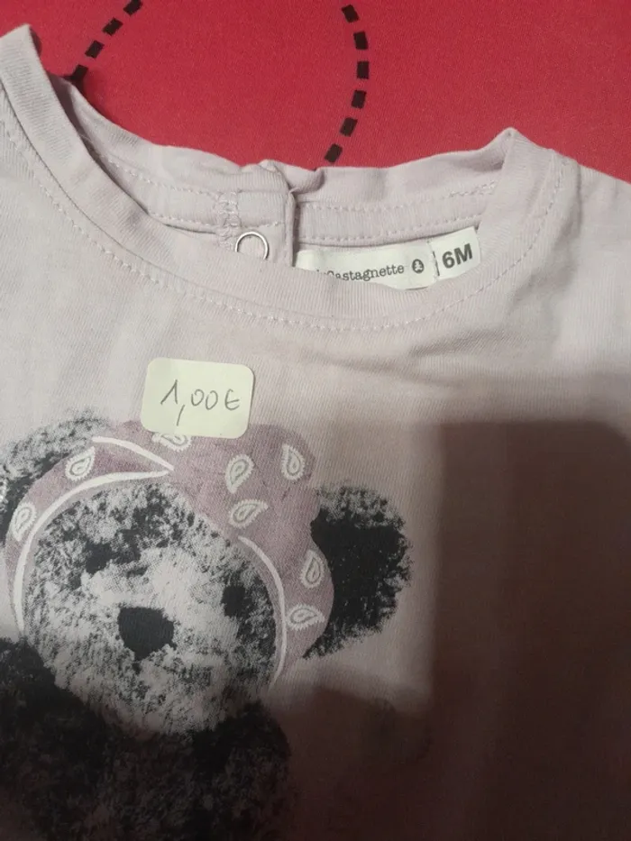 T-shirt manche longue lulu castagnettes taille 6 mois - photo numéro 3