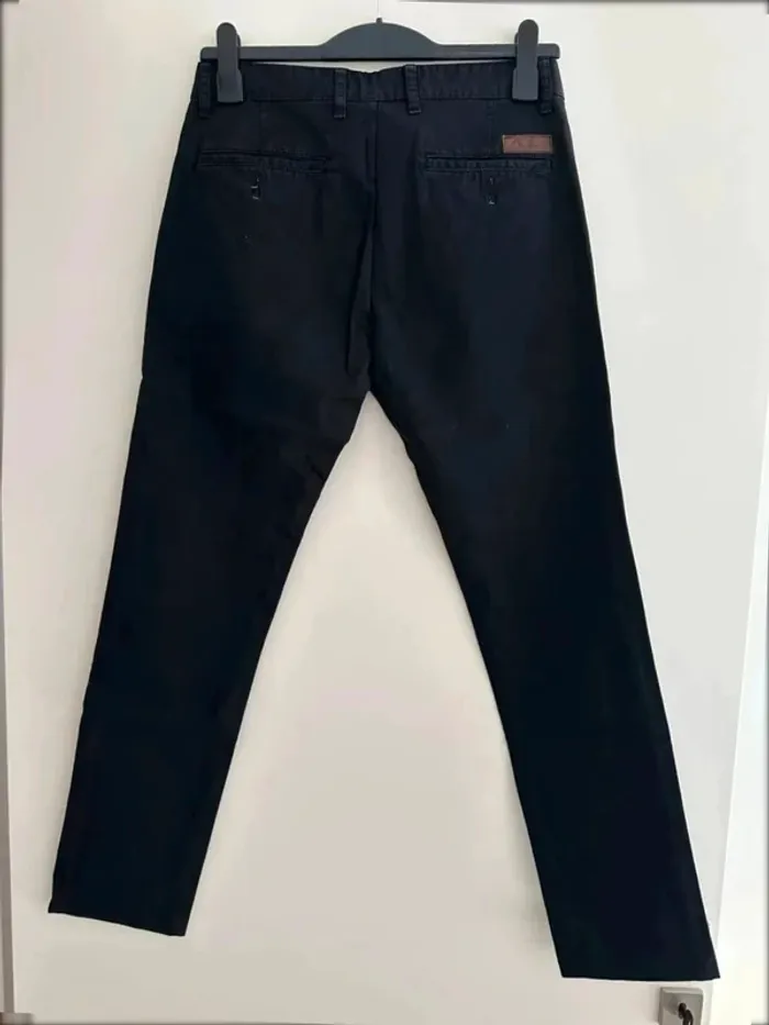 Pantalon chino noir homme zara man taille 40 - photo numéro 5