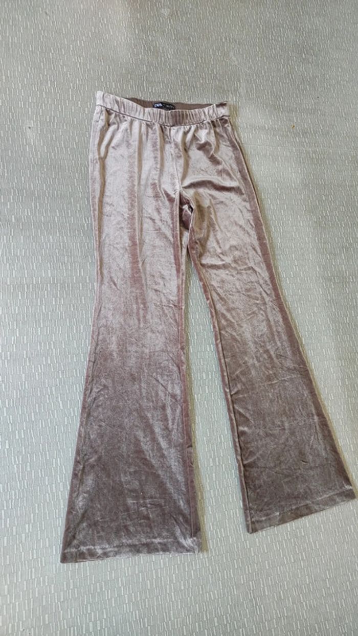Pantalon patte d'éléphant velours mauve old school - photo numéro 5