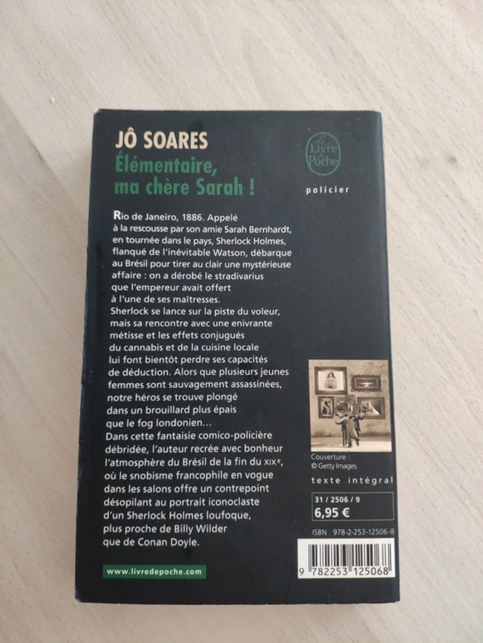 Livre poche Élémentaire ma chère Sarah JO Soares policier Sherlock Holmes - photo numéro 6