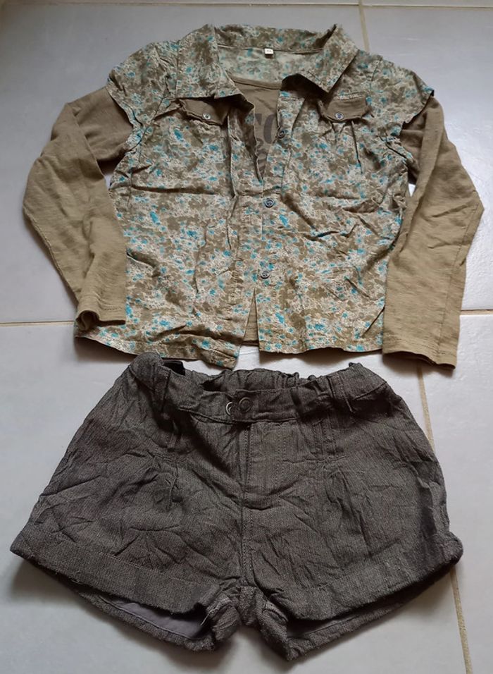 Ensemble short et maillot fille