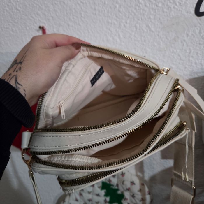 Sac bandoulière a poche blanc crème - photo numéro 6