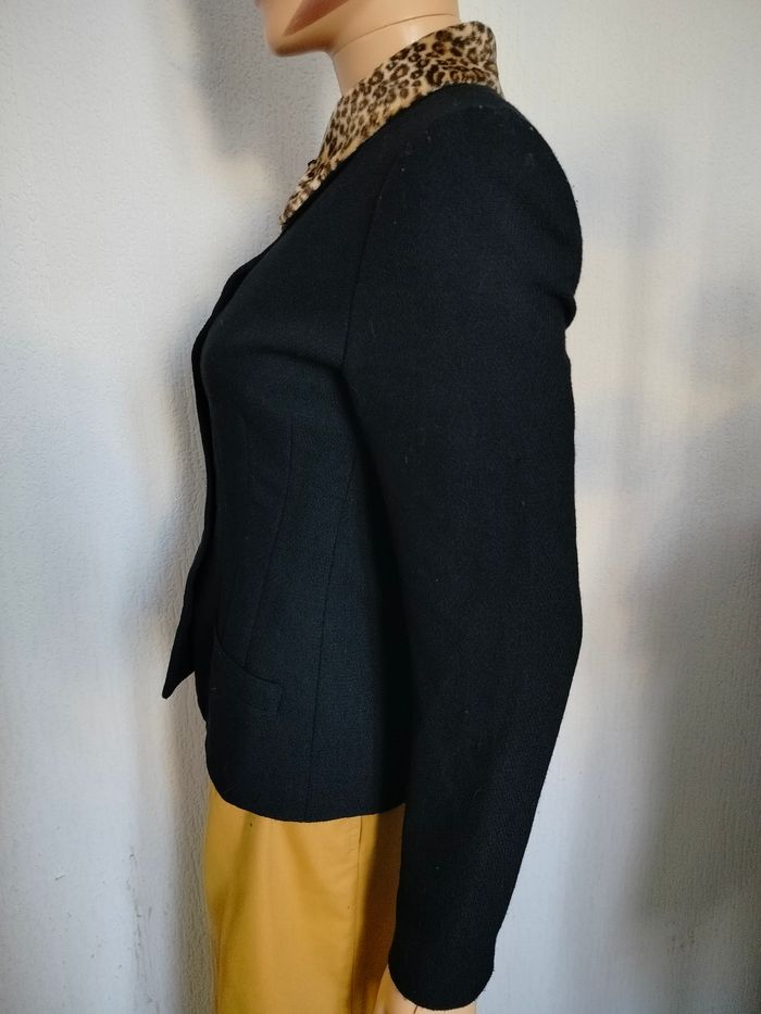 Veste cintrée vintage Y2K col léopard XS V*58 - photo numéro 6