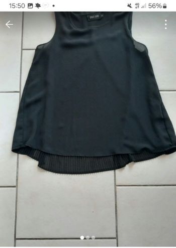 Tunique noire sans manches only one 34 femme tbe 