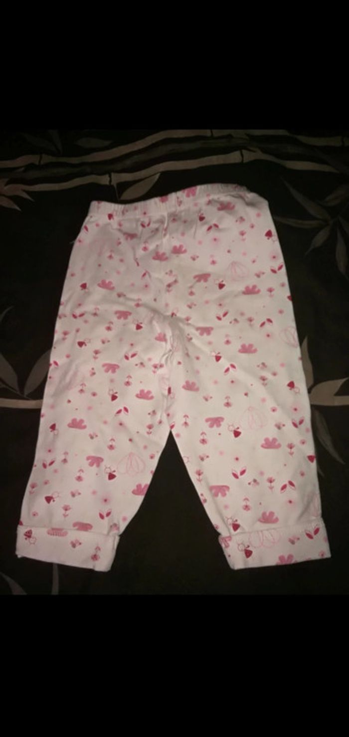 Legging blanc et rose 12 mois - photo numéro 3