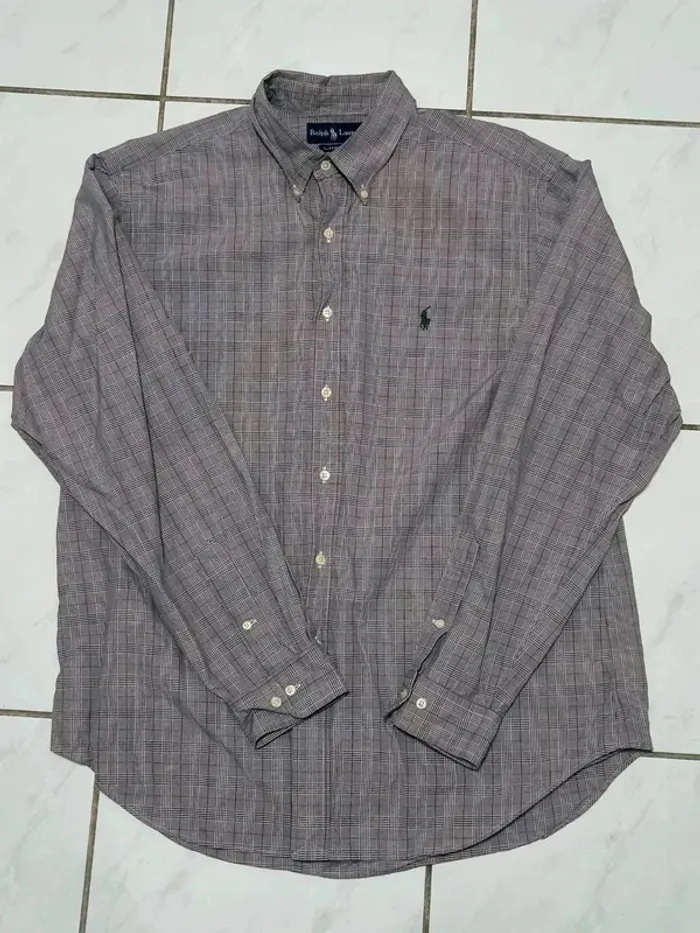 🌿 Chemise Ralph Lauren Classic Fit Vintage Carreaux (Taille XL / 17) - photo numéro 10