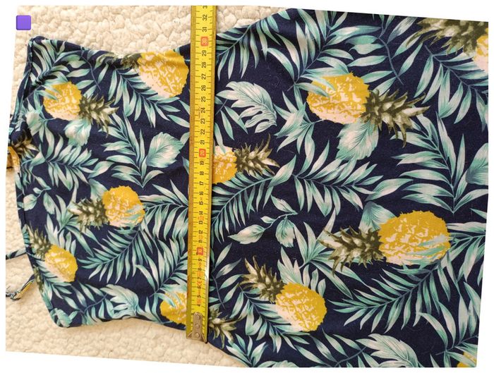 Robe tropicale bleu marine imprimé ananas – été, vacances, y2k - photo numéro 5
