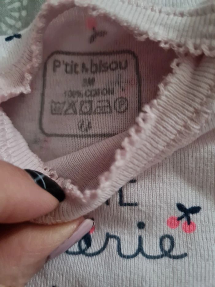 Bodie manche courte 3 mois ptit bisou - photo numéro 3