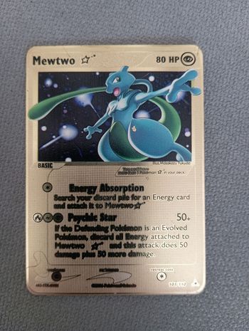 Carte Pokémon Métal Doré Mewtwo 