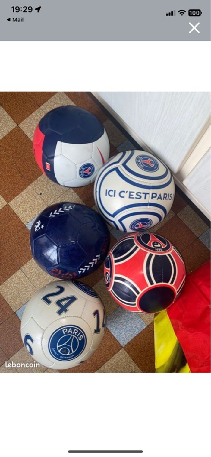 Ballons PSG X5 /15€ l’unité