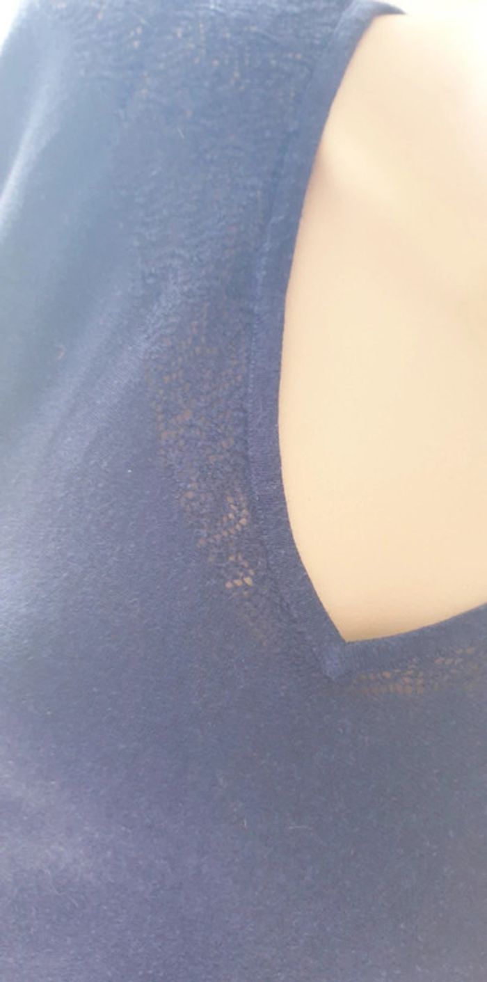 💜 Pull fin col V taille S 36 Camaïeu #emyfleury_36femme - photo numéro 2
