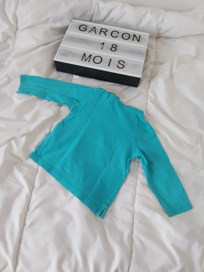 Tee-shirt manche longue garçon 18 mois - photo numéro 2