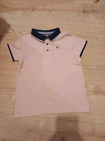 Polo rose pâle 8ans okaïdi