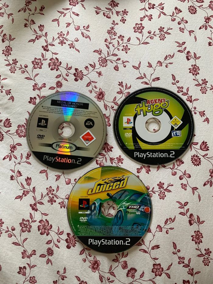 Lot de 3 jeux ps2 PlayStation - loose - medal of honor - agent Hugo Juiced