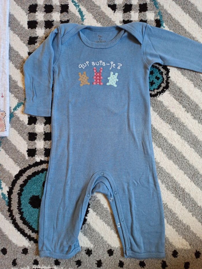 Lot de 3 grenouillères ML - Taille 9 mois - photo numéro 5