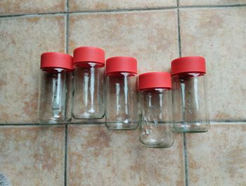 lot de 5 pots en verre