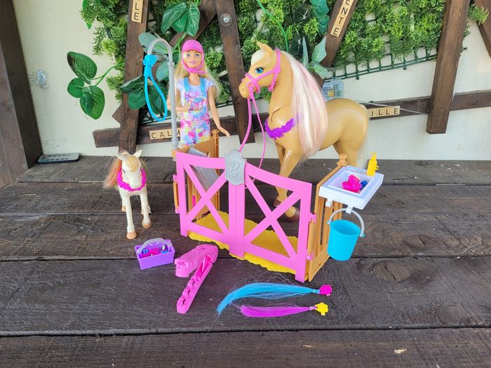 Lot toilettage chevaux Barbie
