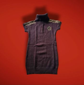 robe / tunique hiver marron doré laine fille 8 ans