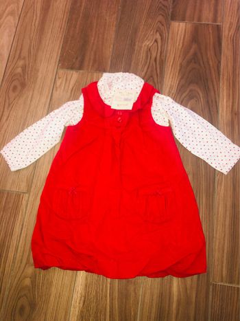 Robe en velours et sous pull motif cœurs Grain de blé  neuve avec étiquette