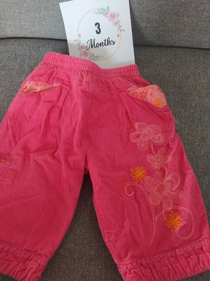 3 mois_Lot 4 pantalons 2 short fille_ séparable - photo numéro 3
