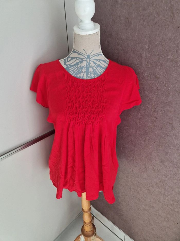Blouse rouge Sud Express taille S neuve avec étiquette