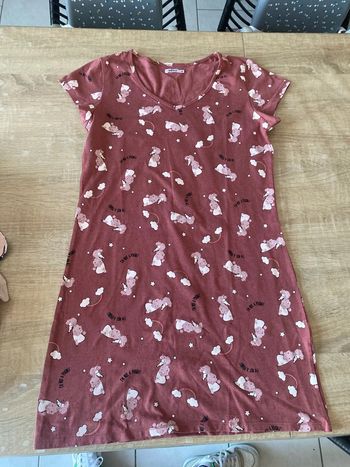 chemise de nuit, femme, gemo taille s